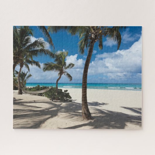 Tropical Beaches Anguilla Beach, Palm Tree Legpuzzel (Horizontaal)
