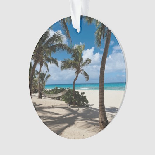 Tropical Beaches Anguilla Beach, Palm Tree Ornament (voorkant)