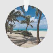 Tropical Beaches Anguilla Beach, Palm Tree Ornament (voorkant)