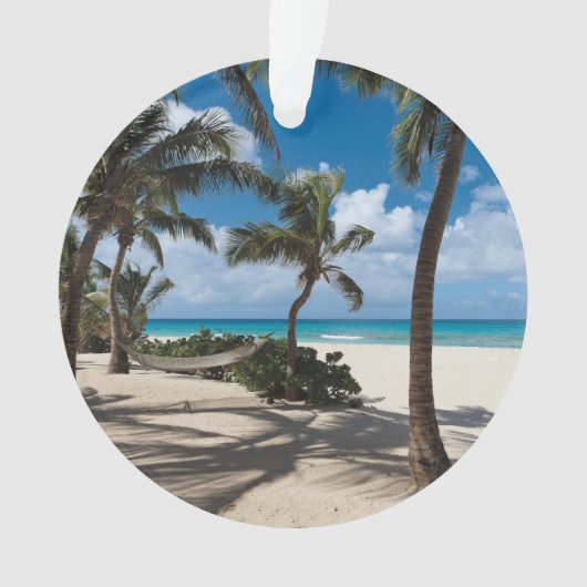 Tropical Beaches Anguilla Beach, Palm Tree Ornament (voorkant)