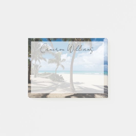 Tropical Beaches Anguilla Beach, Palm Tree Post-it® Notes (Voorkant)