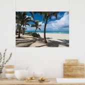 Tropical Beaches Anguilla Beach, Palm Tree Poster (Keuken)