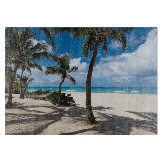 Tropical Beaches Anguilla Beach, Palm Tree Snijplank (Voorkant)