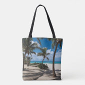 Tropical Beaches Anguilla Beach, Palm Tree Tote Bag (Achterkant)