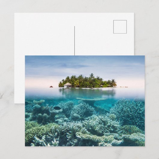 Tropical Beaches Ari Atoll Maldives Briefkaart (Voorkant / Achterkant)
