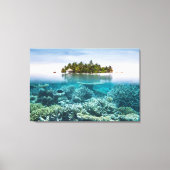 Tropical Beaches Ari Atoll Maldives Canvas Afdruk (Voorkant)