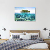 Tropical Beaches Ari Atoll Maldives Canvas Afdruk (Insitu (Slaapkamer))