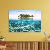 Tropical Beaches Ari Atoll Maldives Canvas Afdruk (Insitu (Woonkamer))