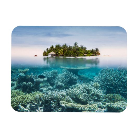 Tropical Beaches Ari Atoll Maldives Magneet (Horizontaal)