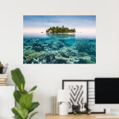 Tropical Beaches Ari Atoll Maldives Poster (Thuiskantoor)