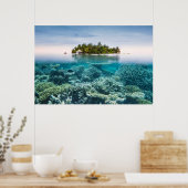 Tropical Beaches Ari Atoll Maldives Poster (Keuken)