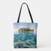 Tropical Beaches | Ari Atoll Maldives Tote Bag (Achterkant)