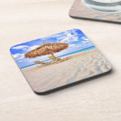 Tropical Beaches | Aruba Sandy Beach Bier Onderzetter (Linkerzijde)