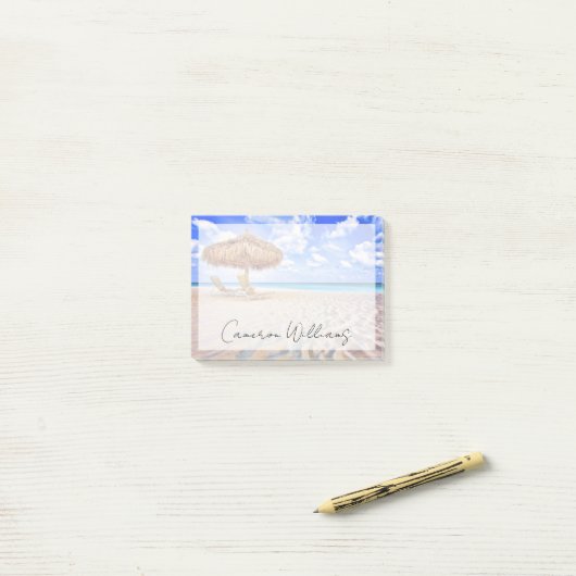 Tropical Beaches | Aruba Sandy Beach Post-it® Notes (Op bureau)