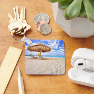 Tropical Beaches   Aruba Sandy Beach Sleutelhanger