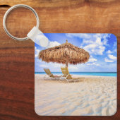 Tropical Beaches | Aruba Sandy Beach Sleutelhanger (Voorkant)