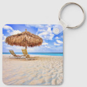 Tropical Beaches | Aruba Sandy Beach Sleutelhanger (Achterkant)