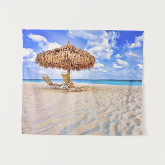 Tropical Beaches | Aruba Sandy Beach Wandkleed (Voorkant (horizontaal))