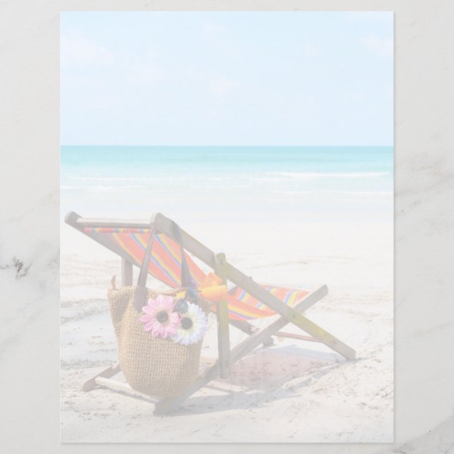Tropical Beaches | Beach Chair on Sand (Voorkant)