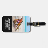 Tropical Beaches | Beach Chair on Sand Bagagelabel (Voorkant horizontaal)