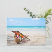 Tropical Beaches | Beach Chair on Sand Bedankkaart (Staand voorkant)