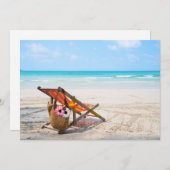 Tropical Beaches | Beach Chair on Sand Bedankkaart (Voorkant / Achterkant)