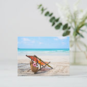 Tropical Beaches | Beach Chair on Sand Briefkaart (Staand voorkant)