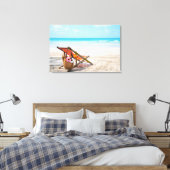 Tropical Beaches | Beach Chair on Sand Canvas Afdruk (Insitu (Slaapkamer))