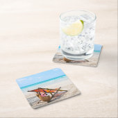 Tropical Beaches | Beach Chair on Sand Kartonnen Onderzetters (Insitu)