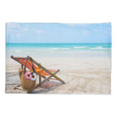 Tropical Beaches | Beach Chair on Sand Kussensloop (Achterkant)