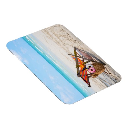 Tropical Beaches | Beach Chair on Sand Magneet (Rechterzijde)
