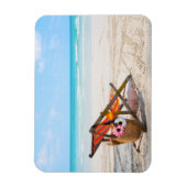 Tropical Beaches | Beach Chair on Sand Magneet (Verticaal)