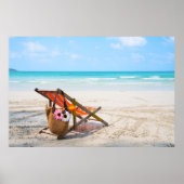Tropical Beaches | Beach Chair on Sand Poster (Voorkant)