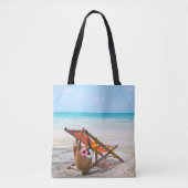 Tropical Beaches | Beach Chair on Sand Tote Bag (Voorkant)