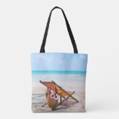 Tropical Beaches | Beach Chair on Sand Tote Bag (Achterkant)
