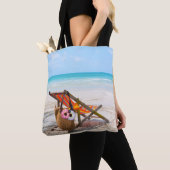 Tropical Beaches | Beach Chair on Sand Tote Bag (Dichtbij)