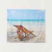 Tropical Beaches | Beach Chair on Sand Wandkleed (Voorkant (horizontaal))
