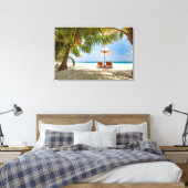 Tropical Beaches | Beach Dominican Republic Canvas Afdruk (Insitu (Slaapkamer))