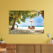 Tropical Beaches | Beach Dominican Republic Canvas Afdruk (Insitu (Woonkamer))