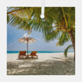 Tropical Beaches | Beach Dominican Republic Glas Ornament (Achterkant)