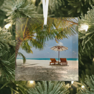 Tropical Beaches   Beach Dominican Republic Glas Ornament