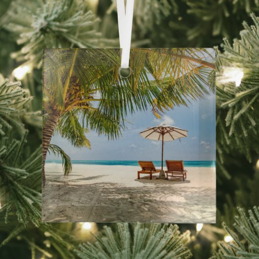 Tropical Beaches | Beach Dominican Republic Glas Ornament (Insitu)