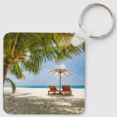 Tropical Beaches | Beach Dominican Republic Sleutelhanger (Achterkant)