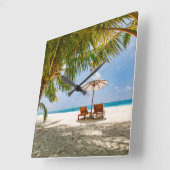 Tropical Beaches | Beach Dominican Republic Vierkante Klok (Hoek)