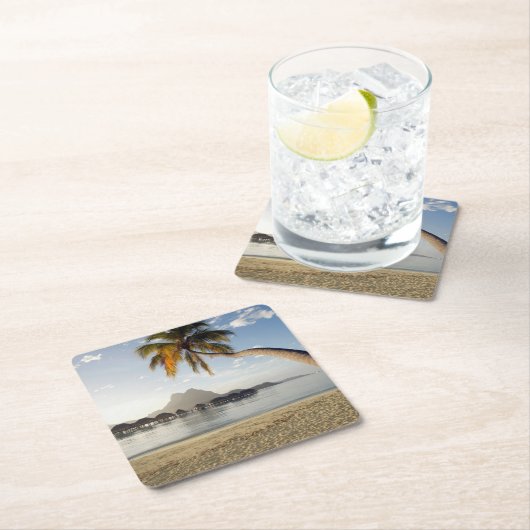 Tropical Beaches | Beach Huts, Bora Bora Kartonnen Onderzetters (Insitu)