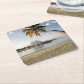 Tropical Beaches | Beach Huts, Bora Bora Kartonnen Onderzetters (Schuin)