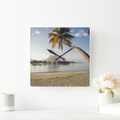 Tropical Beaches | Beach Huts, Bora Bora Vierkante Klok (Huis)