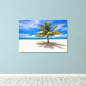 Tropical Beaches Bora Bora, French Polynesia Canvas Afdruk (Insitu (Houten vloer))