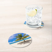 Tropical Beaches Bora Bora, French Polynesia Ronde Kartonnen Onderzetter (Insitu)