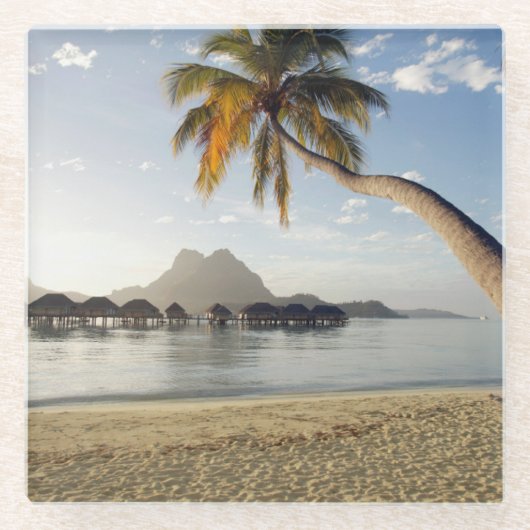 Tropical Beaches Bora Bora Glazen Onderzetter (Voorkant)